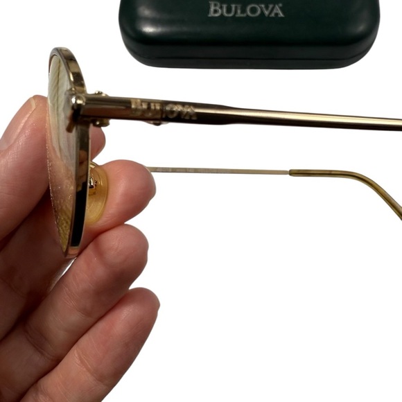 Bulova platinum majora 48 19 140 yellow gold made in Italy prescription frame - Picture 5 of 11